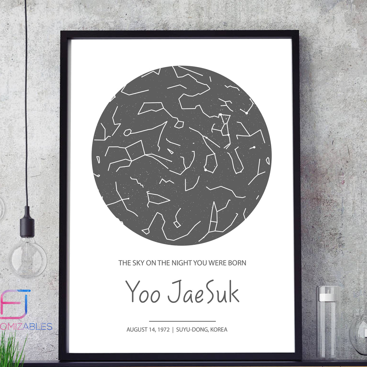 The Night You Were Born Custom Night Sky Star Map Print – SF Customizables