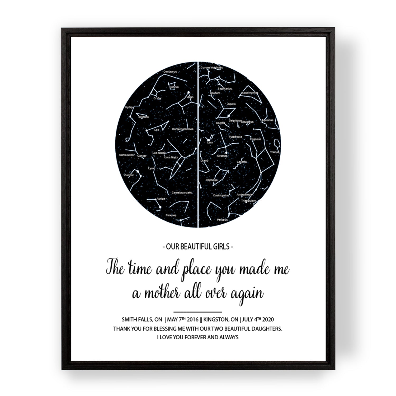 Custom Two In One Location And Date Night Sky Star Map Print SF custom-two-in-one-location-and-date-night-sky-star-map-print-sf