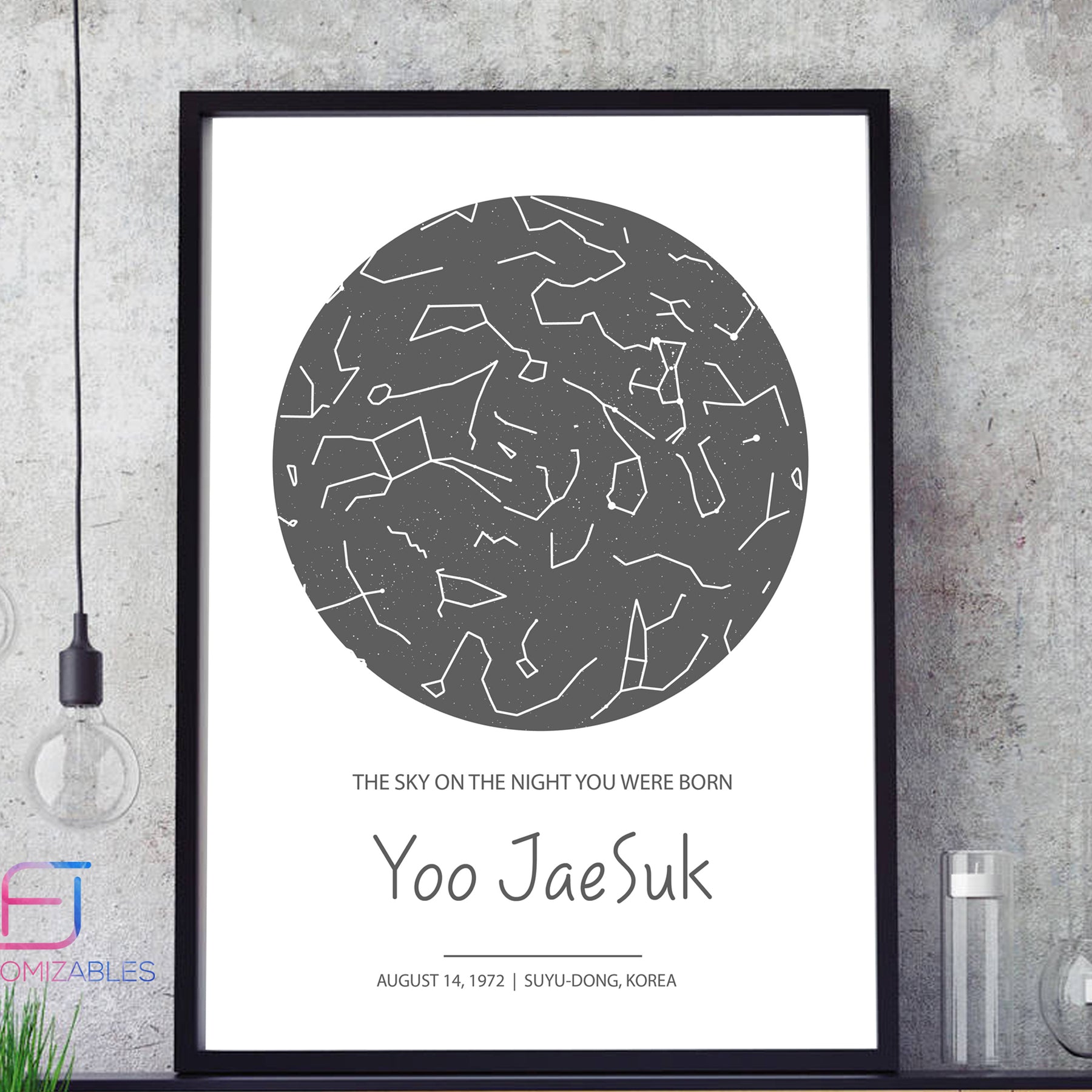 The Night You Were Born Custom Night Sky Star Map Print – SF Customizables