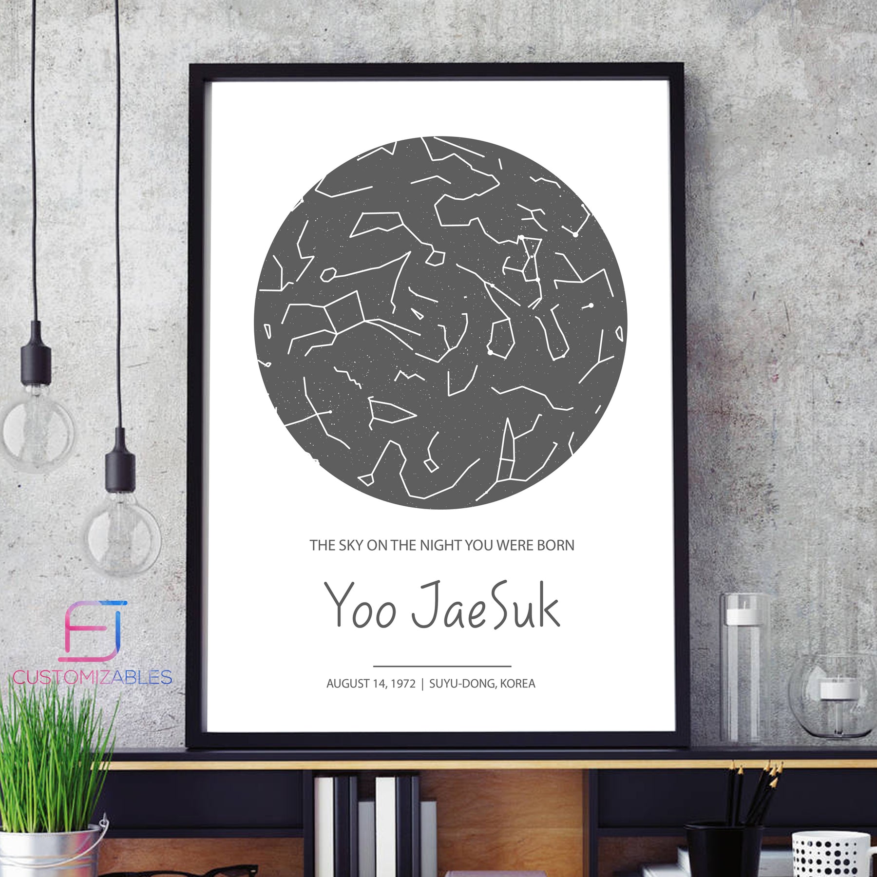 The Night You Were Born Custom Night Sky Star Map Print – SF Customizables